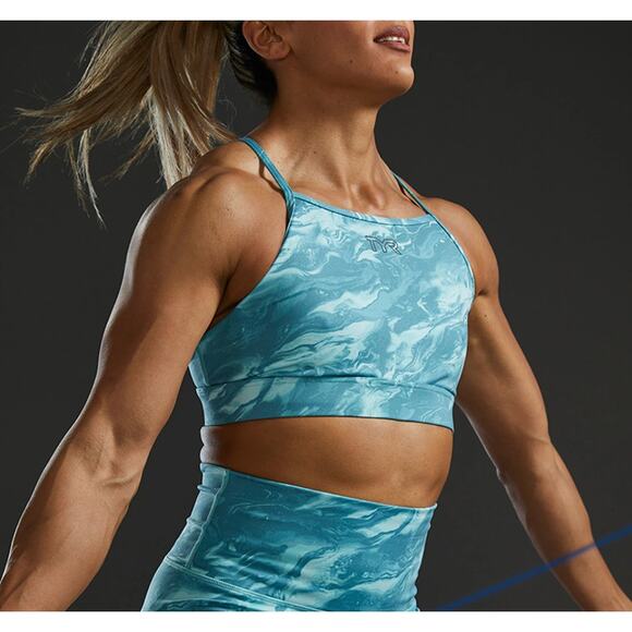 TYR Base Kinetic™ Women's High Neck Sports Bra - Aqueous XL - Picture 1 of 5